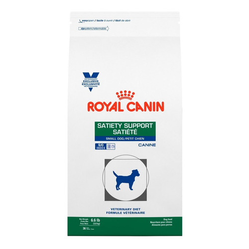 Alimento Royal Canin Veterinary Diet Canine Satiety Support para perro adulto de raza  pequeña sabor mix en bolsa de 3kg