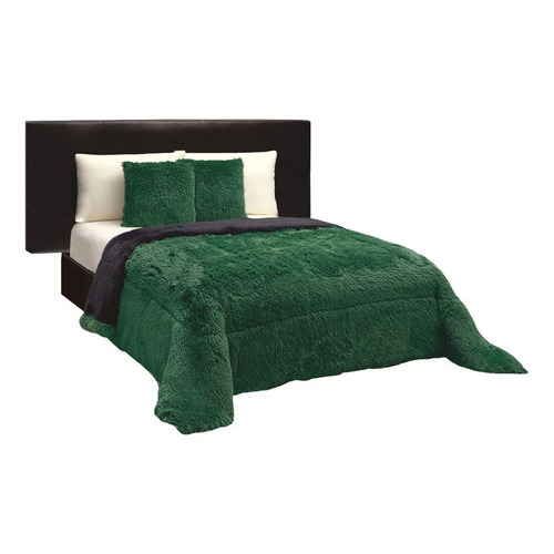 Cobertor King Size Grizzly Verde Doble Vista Ultra Suave