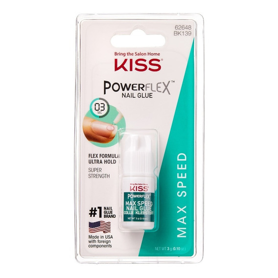 Pegamento Kiss Para Uñas Postizas Powerflex Max Speed 3g