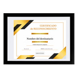 Marco Tamaño Carta Reconocimiento, Diploma, Con Acrílico