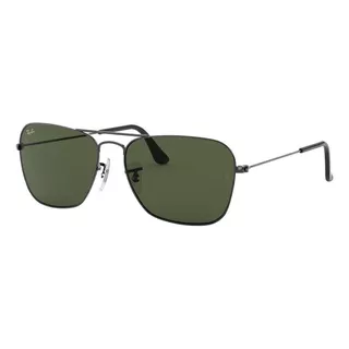 Lentes De Sol Caravan Verde Classic G-15 Ray-ban Color De La Lente Green Color De La Varilla Polished Gunmetal Color Del Armazón Polished Gunmetal