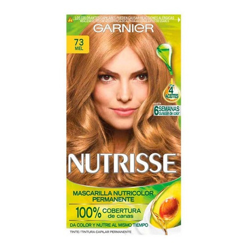Kit Tinte Garnier  Nutrisse regular clasico Mascarilla nutricolor permanente tono 73 miel para cabello