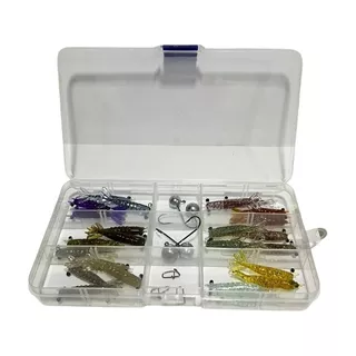 Kit Micro Camarão 4cm Snook - Com 32 Itens By Lord Fishing