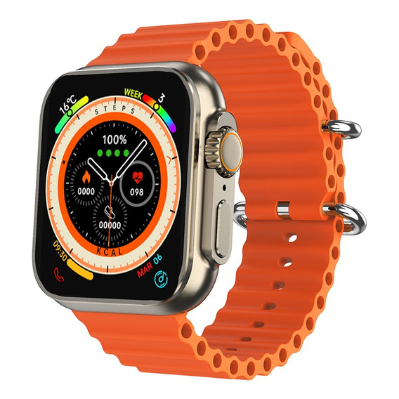 Smartwatch Reloj Inteligente Jd Praga Naranja + Malla Rosa 