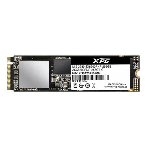 Disco sólido SSD interno XPG SX8200 Pro ASX8200PNP-256GT-C 256GB negro
