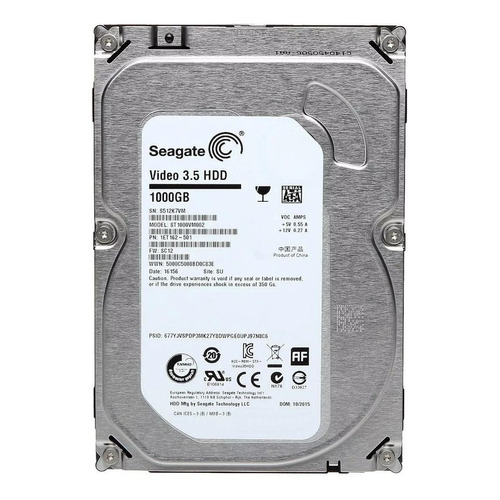 Disco duro interno Seagate Video 3.5 HDD ST1000VM002 1TB