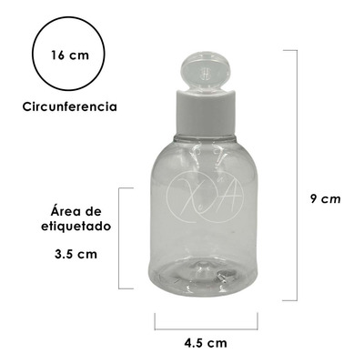 Botella Envase P/antibacterial Campanita 100ml Tapa Flip Top