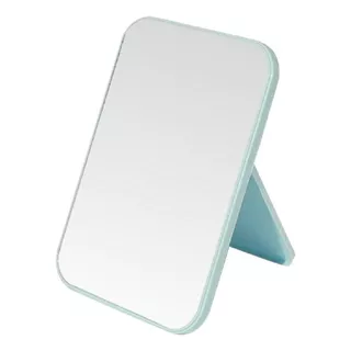 Espelho Retangular De Mesa Com Suporte Para Maquiagem Cor Da Moldura Azul