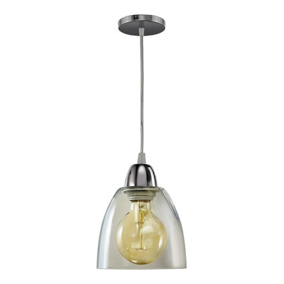 Colgante 1 Luz Vidrio Transparente Vintage 15cm Apto Led