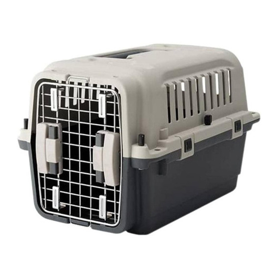 Jaula Transportadora Para Perros y Gatos Ideal Para Razas Minis y Pequeñas Plastico y Metal Reforzado, Kennel Chica 50 x 35 x 33 Cm