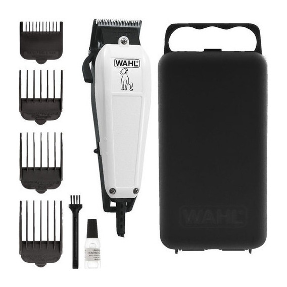 Kit de máquina de aseo para mascotas Wahl Starter Basic de 110 V para perros y gatos, color blanco, voltaje 110 V