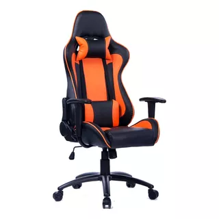 Silla Gamer Y Ejecutiva Color Negro Material Del Tapizado Cuero Sintético