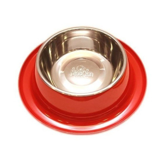 Plato Melamina Anti-hormigas Rojo Talla L Perro Mascan