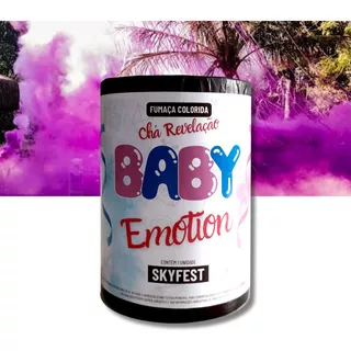 Fumaça Chá Revelação Baby Emotion Skyfest Lata Grande Rosa