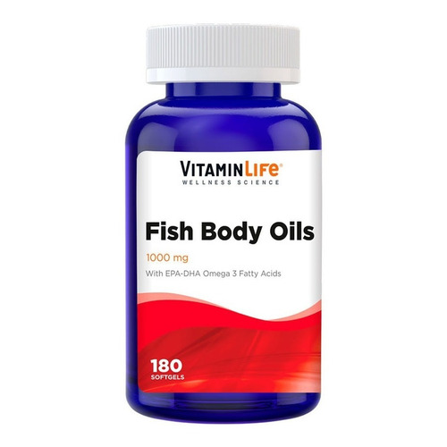Omega 3 Fish Body Oil 1000mg (180 Cápsulas) Vitamin Life