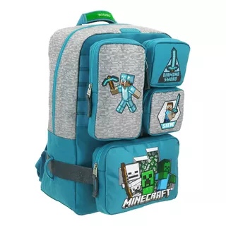 Mochila Chenson Para Niño Minecraft Escolar Mc65865-9 Bricks