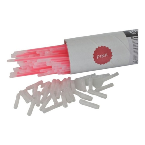 100 Pulseras Premium Glow Cyalume Neon 12 Hrs Color Rosa