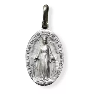 Medalla Plata 925 Virgen Milagrosa #146 Bautizo Comunión 