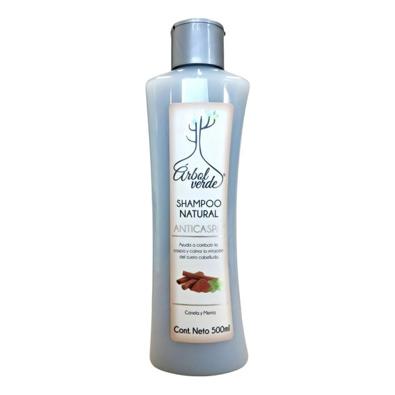 Shampoo Natural Anticaspa Descamación Árbol Verde Canela Y Menta 500ml