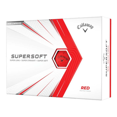 Callaway Supersoft Color Rojo 12 unidades por pack pelotas golf
