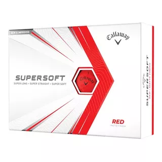 Callaway Supersoft Color Rojo 12 Unidades Por Pack Pelotas Golf