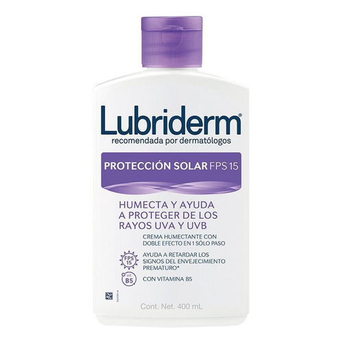 Crema Corporal LUBRIDERM Protección Solar fps 15 con vitamina b5 - 400ml