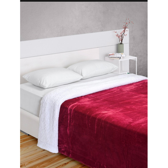 Frazada King Size Flanel Con Corderito Doble Faz Campomayo  