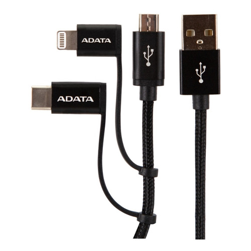 Cable Adata Micro Usb 3 En 1 Black