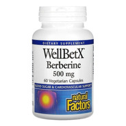 Wellbetx, Berberina Importada, 500 Mg - 60 Cápsulas