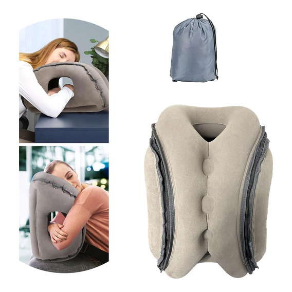 Almohada Inflable Para Viajes En Avión Descanso 27*30*48 Cm