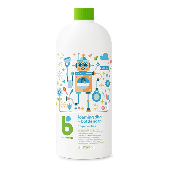 Limpiador Jabón Líquido Tetero Babyganics Rendidor 947ml 