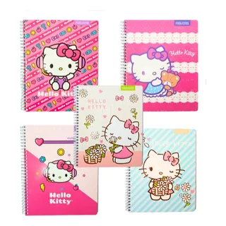 Cuaderno Hello Kitty Universitario,  Pack 5 Unidades Proarte