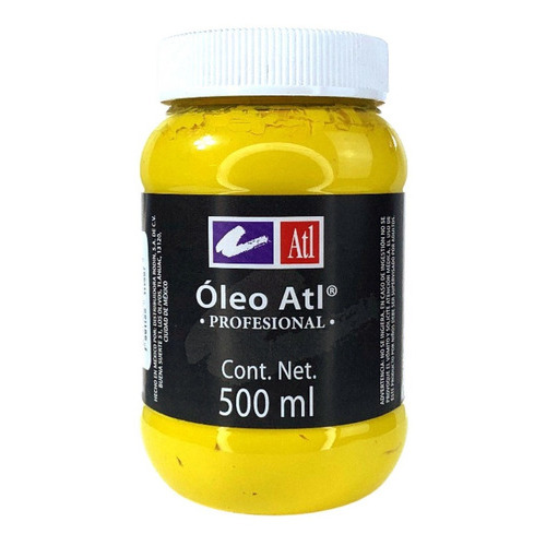 Oleo Atl 500ml Pintura Arte Pintores Colores A Escoger Color del óleo Amarillo Medio 202