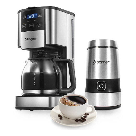 Cafetera De Goteo Programable + Molino De Café Bogner