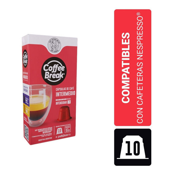 Caja de 10 Capsulas Intermedio Coffee Break Nespresso