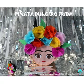 Decoración Piñata Dulcero Frida Par 20 Cm Alto  10 Piezas