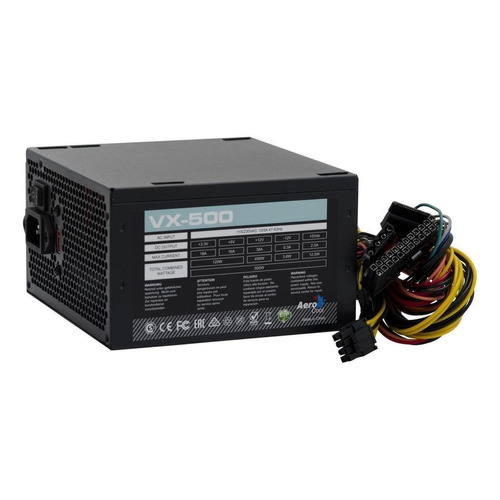 Fuente de poder para PC Aerocool Advanced Technologies VX Series VX-500W 500W  black 230V