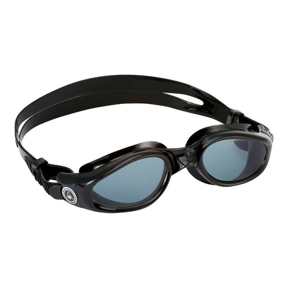 Gafas de natación Aqua Sphere Kaiman, pequeñas, negras, lentes ahumadas, color negro