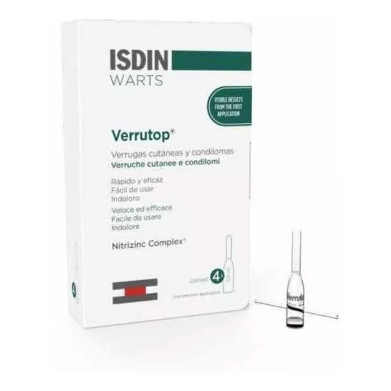 Isdin Verrutop 4 Piezas De 0.10 Ml