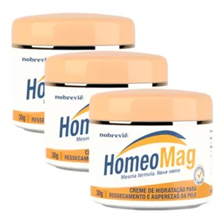 3 Homeopast Creme Hidrat Pele Aspera Ressec Rachadura 3x30g