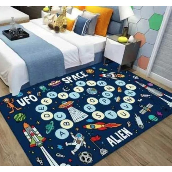 Alfombra Para Niños Tapete Didáctico Decorativo Poliéster