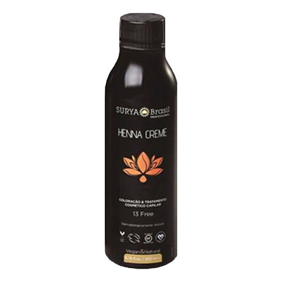  Tinta Henna Crema Profesional Surya 200 Ml Castaño Oscuro