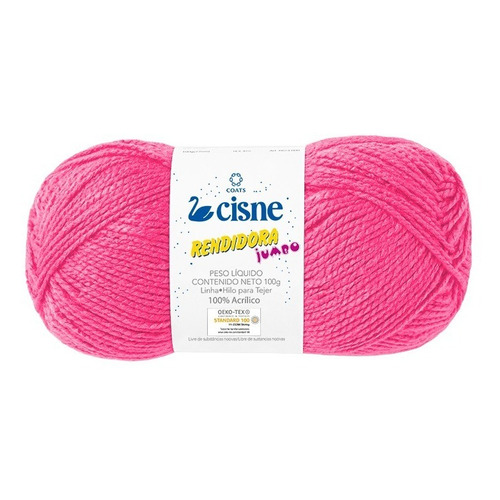 Lana Cisne Rendidora Jumbo X 5 Ovillos - 500gr Por Color Color Rosa Chicle 00267
