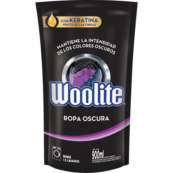 Jabón líquido Woolite Ropa Oscura black repuesto 900 ml