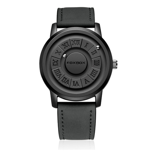Reloj pulsera FoxBox FB0047 con correa de cuero color negro