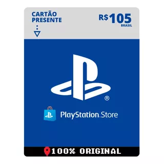 Cartão Card Playstation Store 105 Reais Psn Plus Ps4 Ps5 Br