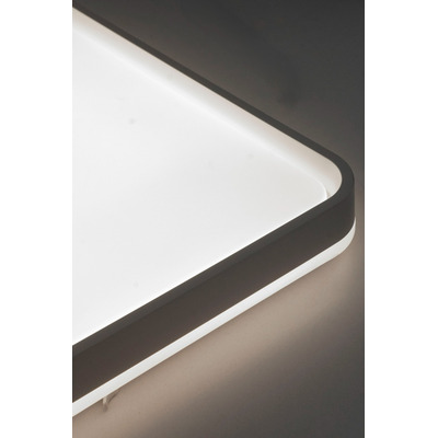 Plafon Led Niza Negro Cuadrado 50cm Diseño Moderno Cie