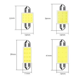 Kit 5 Lâmpadas Torpedo Cob Led Chip 31 36 39 41 Mm 