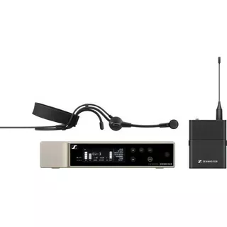 Sistema Microfone S/ Fio Sennheiser Ew-d Me3 Set R4-9 Conden Cor Preto