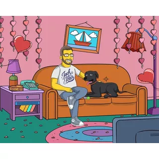 Retrato Personalizado Estilo Simpson/familia Simpson 60x60